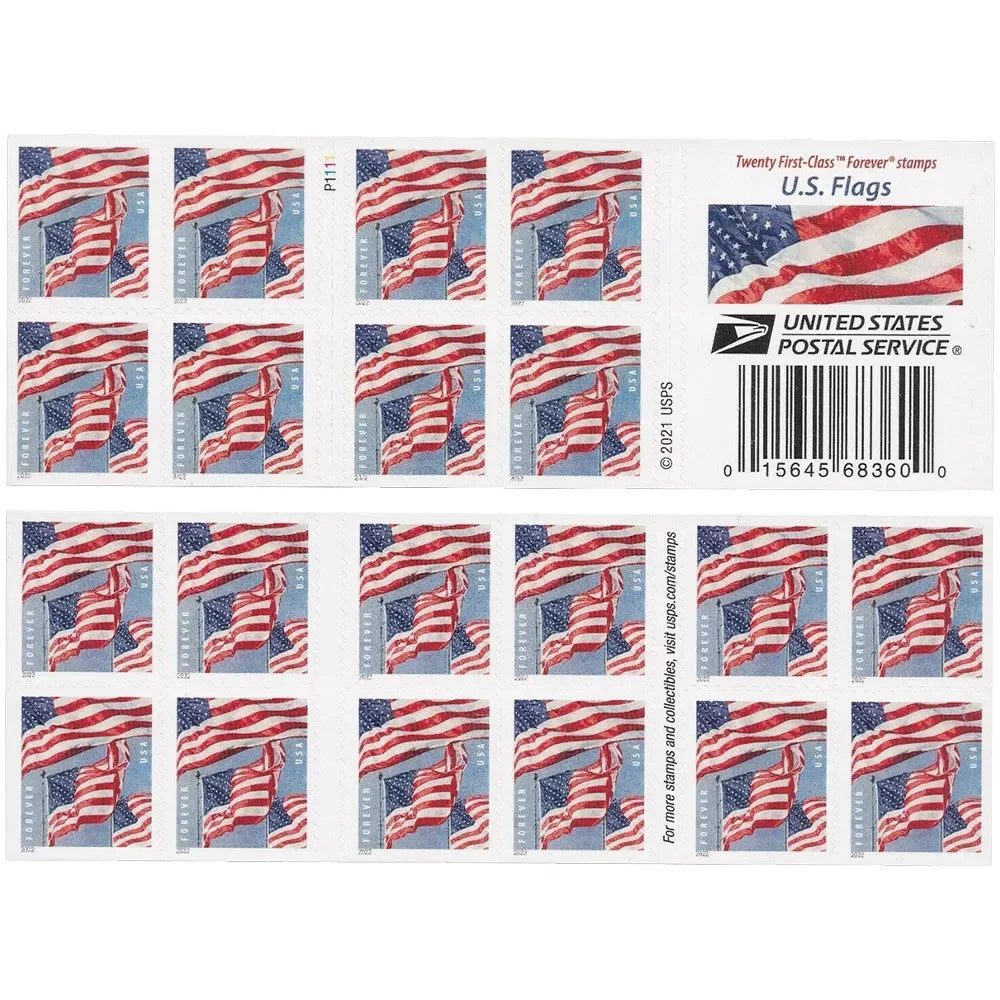 2022 U.S. Flag Forever Stamps – First-Class Postage Booklet